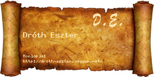 Dróth Eszter névjegykártya